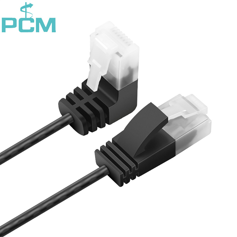 Ultra Slim Up Angle Cat6a Ethernet Cable  