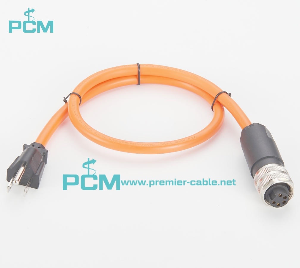 NEMA 5-15P to 7/8 inch Mini-change Connector 5 Pin Power Cable
