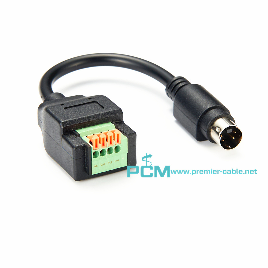 Premier Cable S-Video 4 Pin Mini DIN to terminal block connector