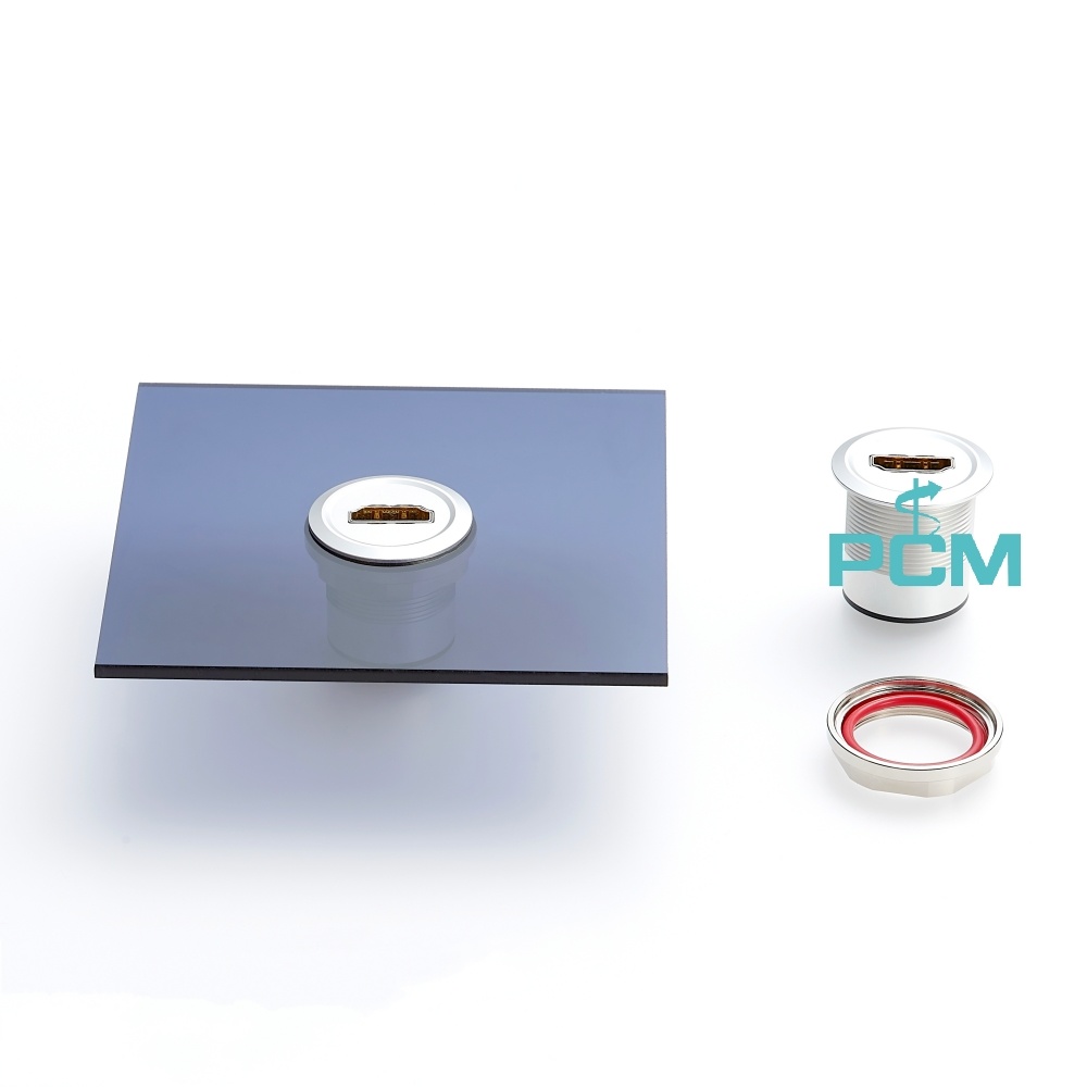 Waterproof HDMI Round Panel Mount Bulkhead Coupler