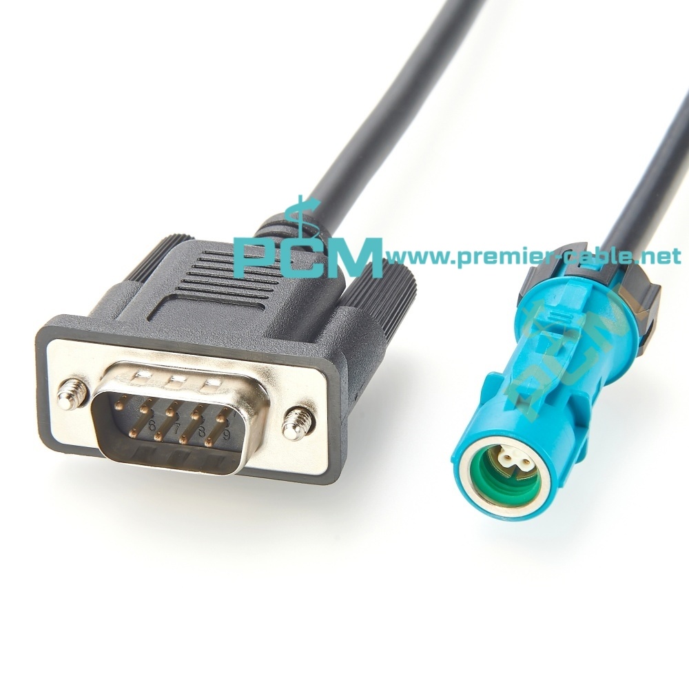 IP67 Waterproof HSD LVDS 4 Pin to DB9 Vehicle Car Cable