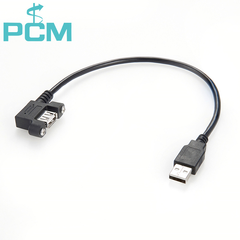 USB Panel Mount Right Angle Down Extension Cable