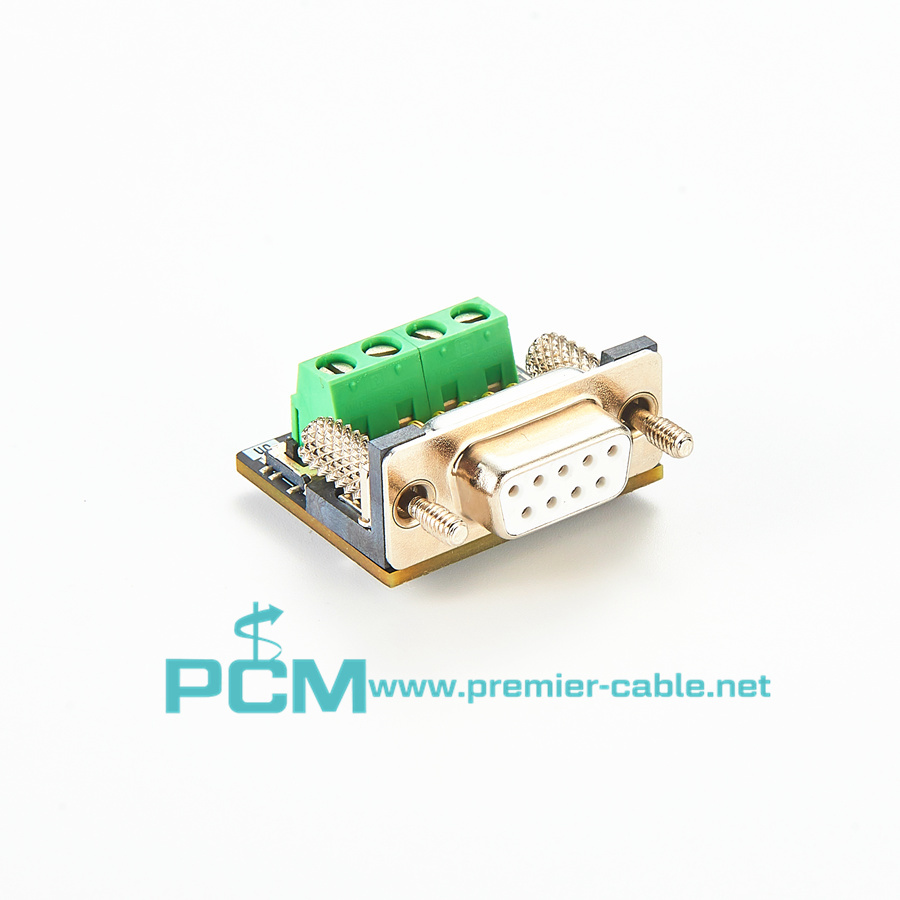 CAN bus D-Sub 9 pin connector to terminal block