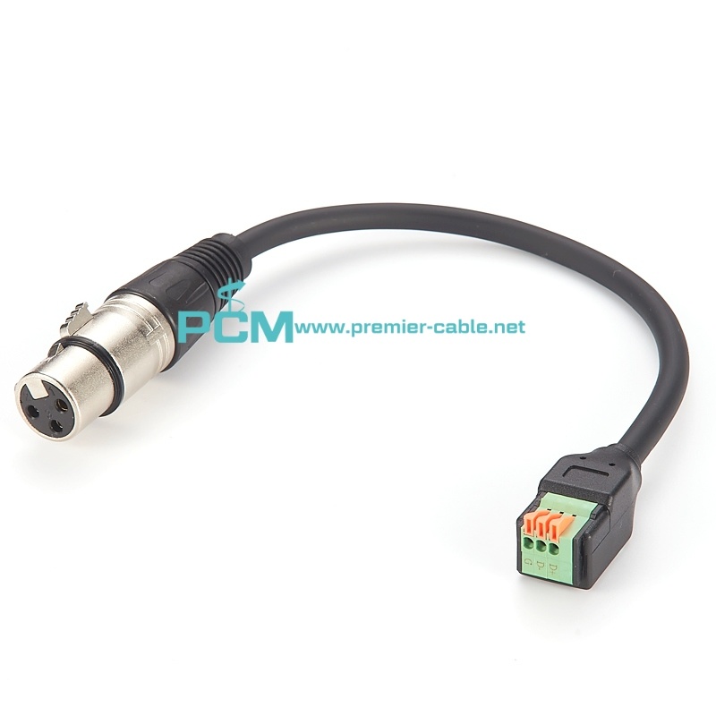 3 Pin Male XLR to Solderless Terminal Block Adapter