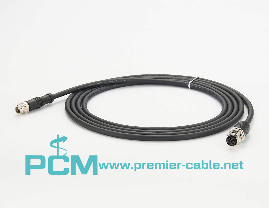 M12 8 Position IP67 X-Coded Ethernet Panel Mount Cable