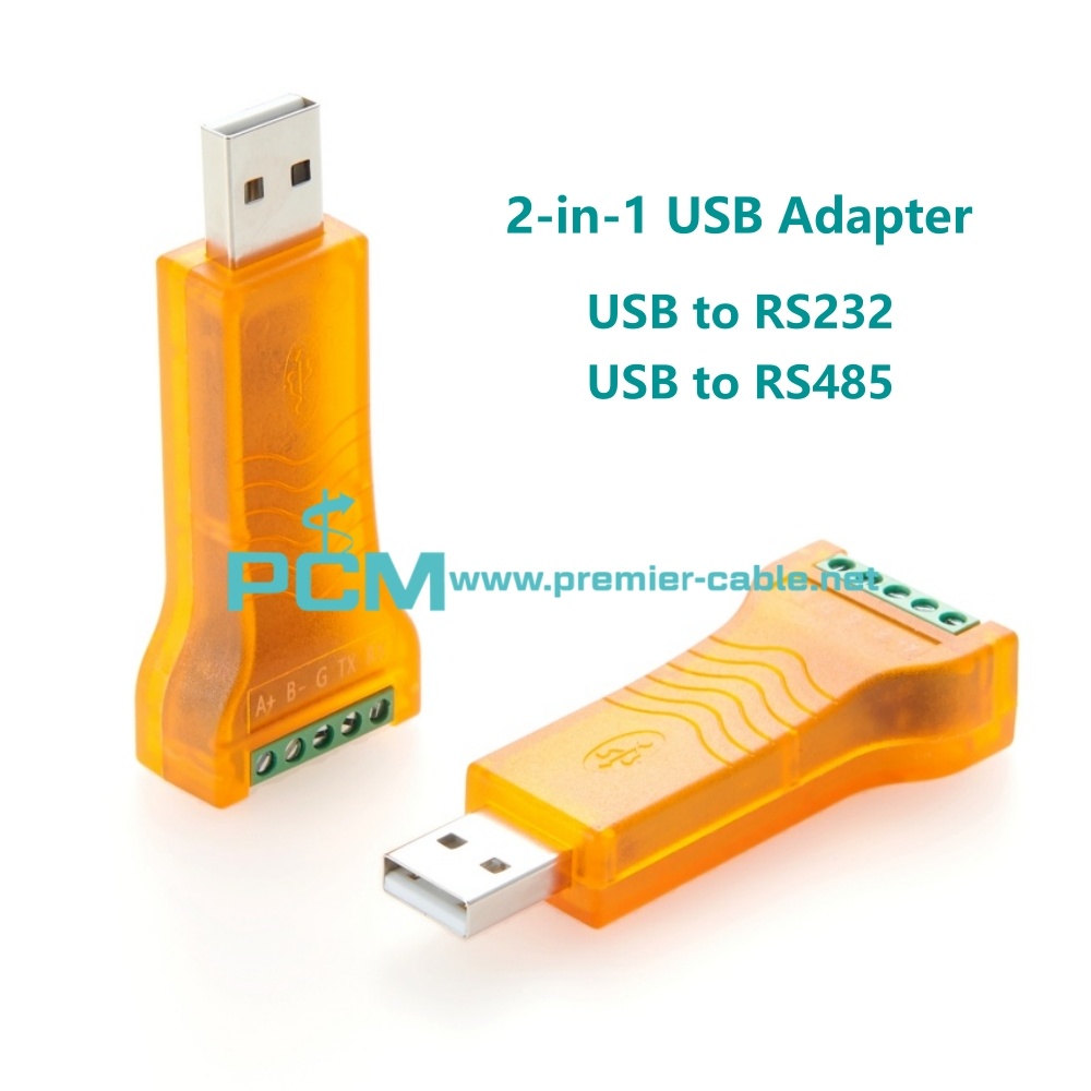 2-in-1 USB to RS485 RS232 Serial Converter