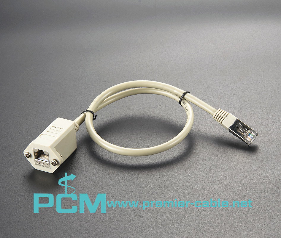 Cat6A Panel Mount Extension Cable