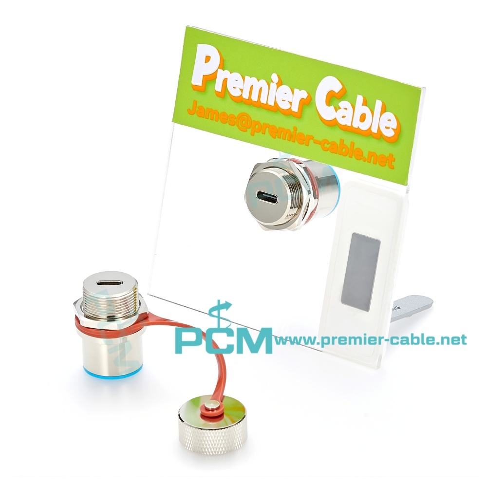 USB3.1 Type-C Female to Female Coupler Waterproof Connector