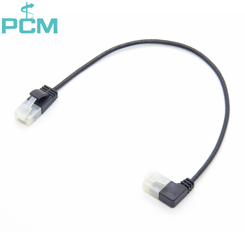 Ultra Slim Cat6 Ethernet Cable RJ45 Left to Right Angled