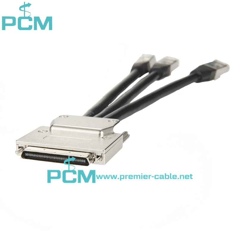 68 Pin SCSI Cable VHDCI to RJ45 Cable