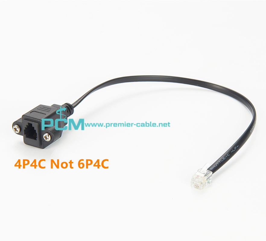 Telephone RJ9 Headset Adapter 4P4C Extension Cord Cable