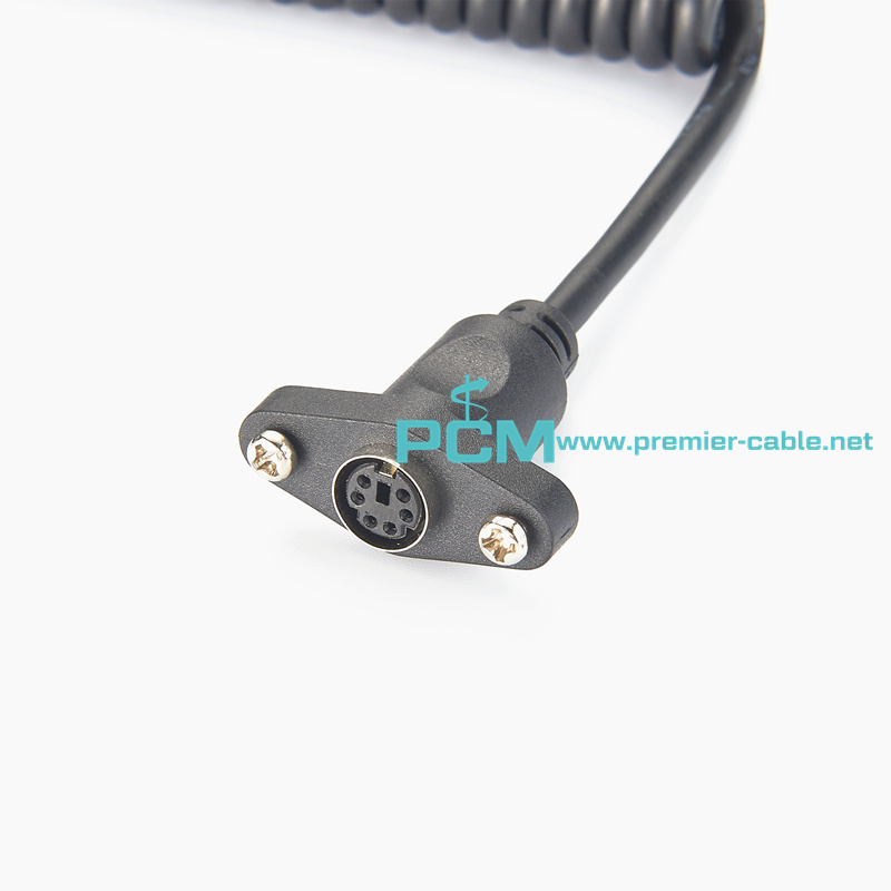 PS/2 Wired Connector Panel Mount Mini DIN-6