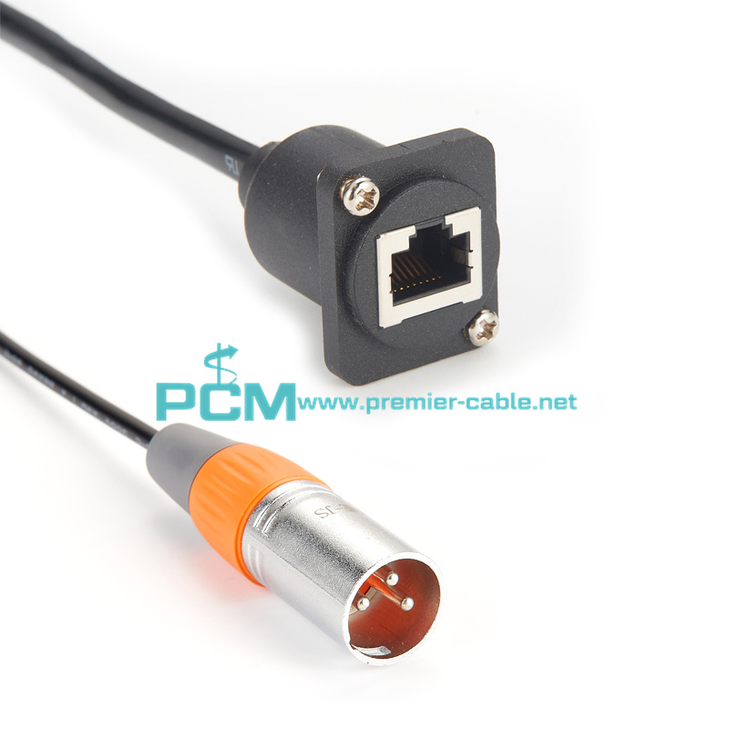 DMX ADAPTER Panel mount XLR female to RJ45