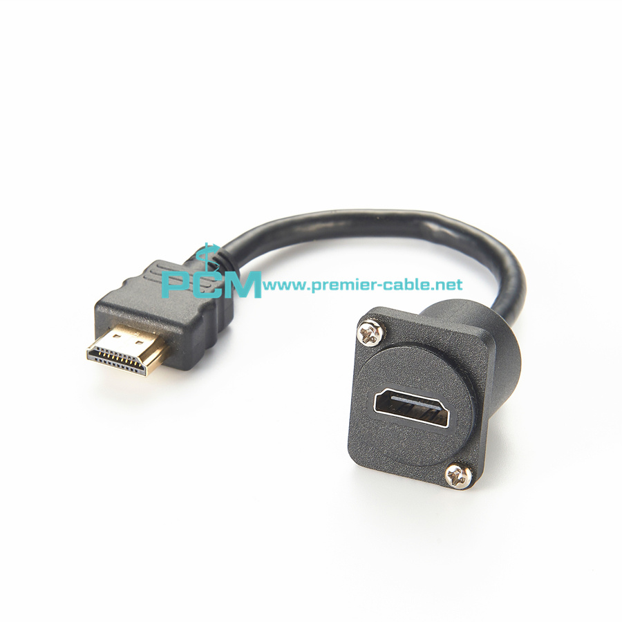 HDMI D-type Socket Chassis Panel Mount Connector