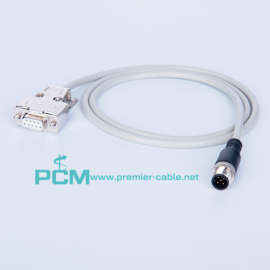 M12 Connector to DB9 Male Cable