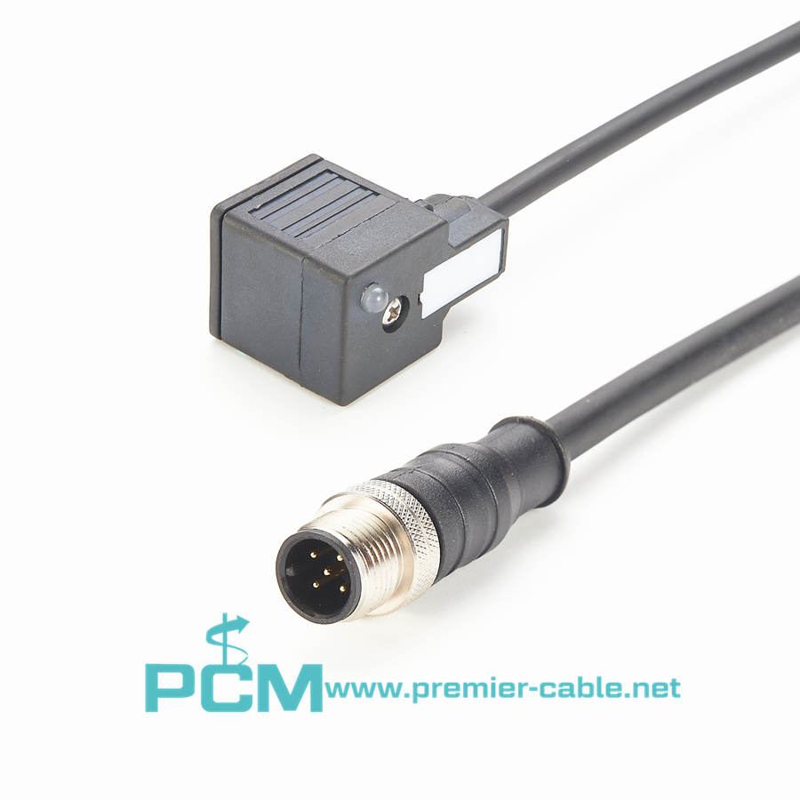 Sensor actuator cable M12 plug to Valve connector 