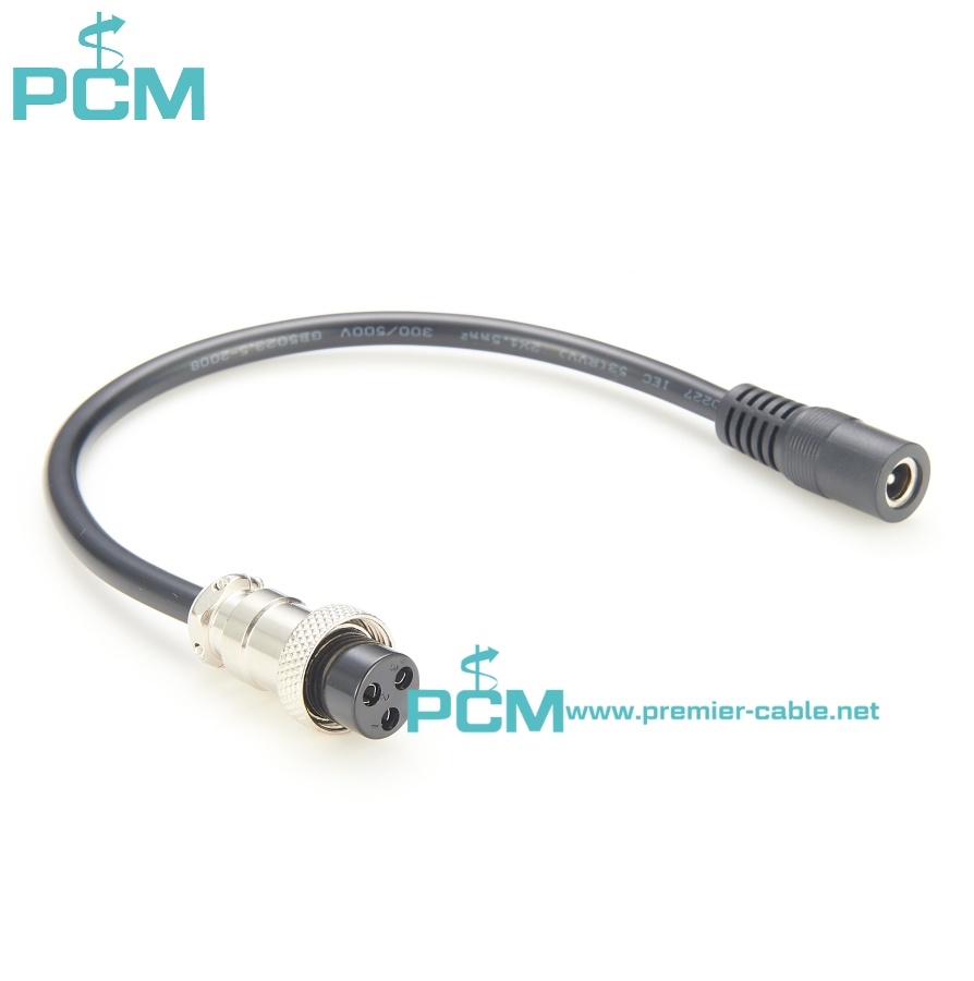 GX16 to DC power supply cable  