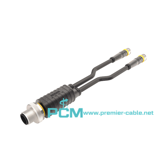 M12 to M8 Y-Splitter Adapter cable