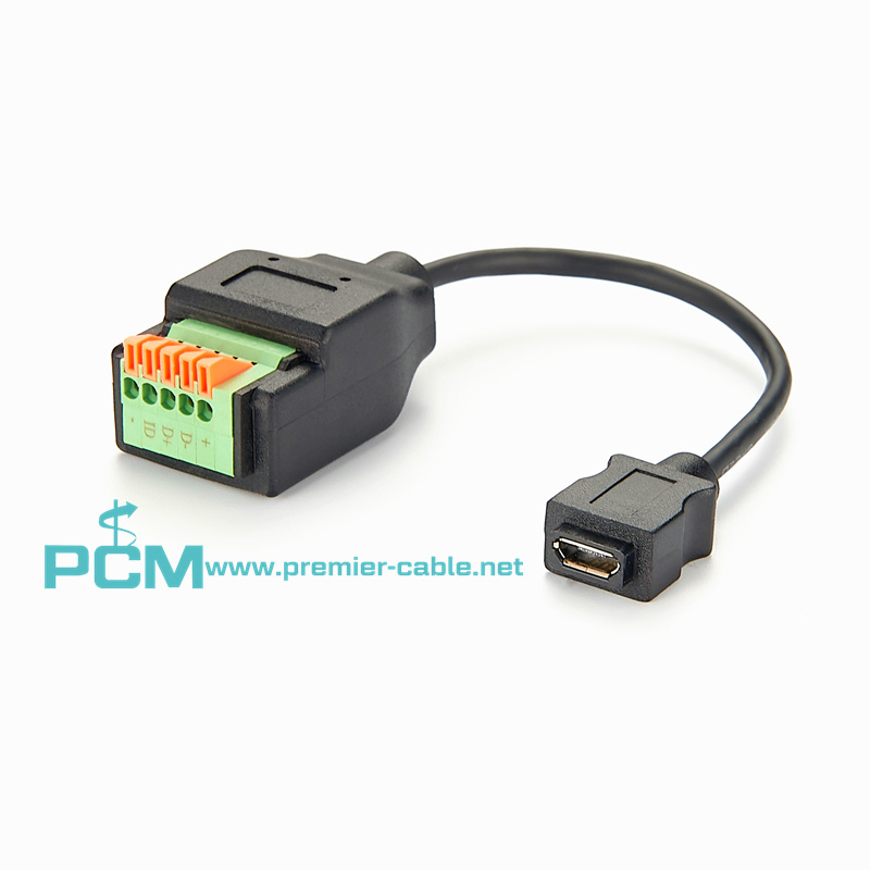  Micro USB Female to Terminal Block adapter