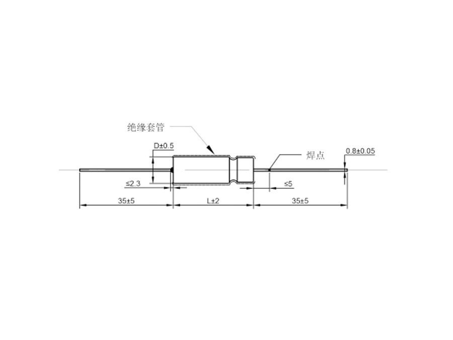 CAK35X(CAK35H、CAK351、200D/202D)型有可靠性指標(biāo)的氣密封非固 體電解質(zhì)鉭電容器