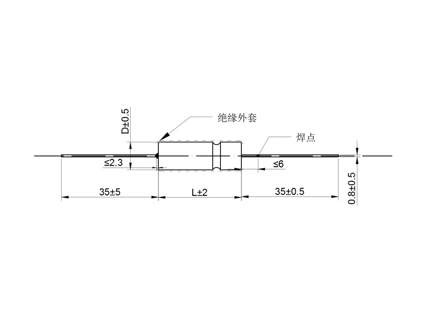CAK81 型有可靠性指標(biāo)的氣密封非固體電解質(zhì)鉭電容器