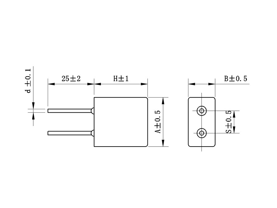 CAK72(CAK72A)型有可靠性指標的雙極性固體電解質(zhì)鉭電容器