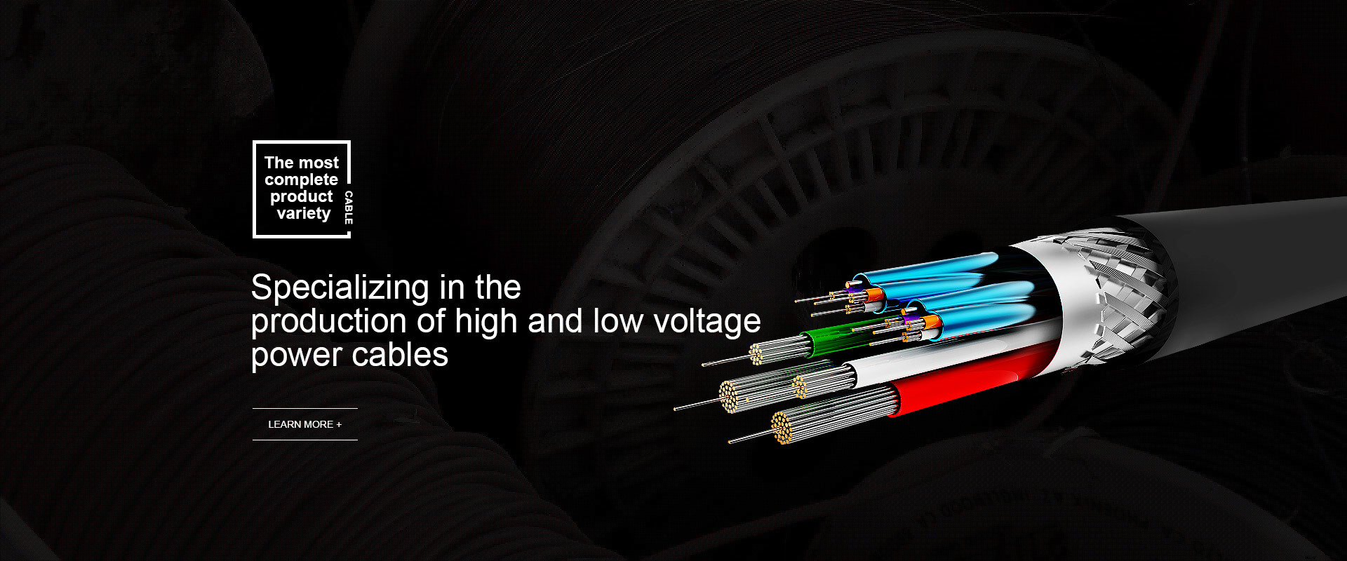 High and low voltage power cables