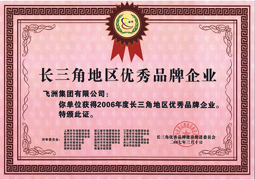 Excellent Brand Enterprise in Yangtze River Delta Region Excellent Brand Enterprise in Yangtze River Delta Region