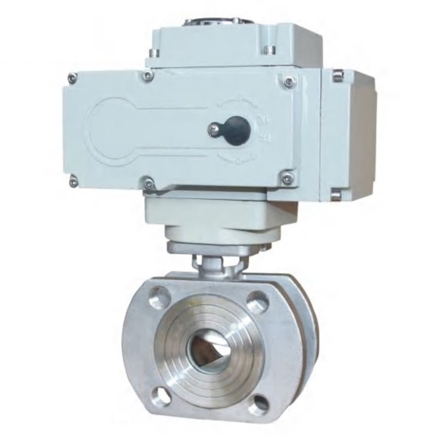 Electric super V-port thin ball valve