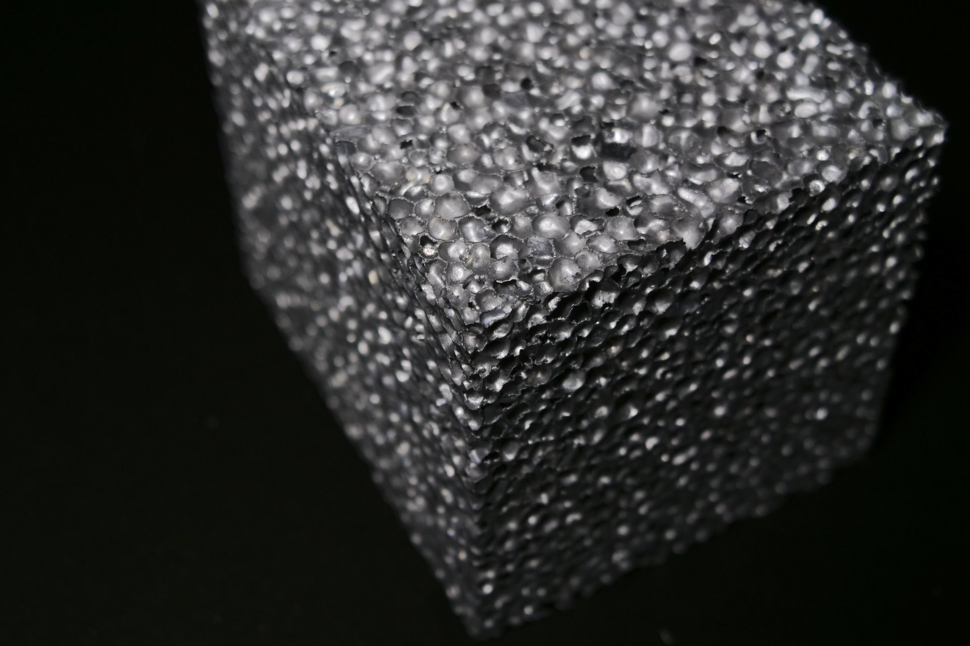 Which fields can the new foamed aluminum material be used for?