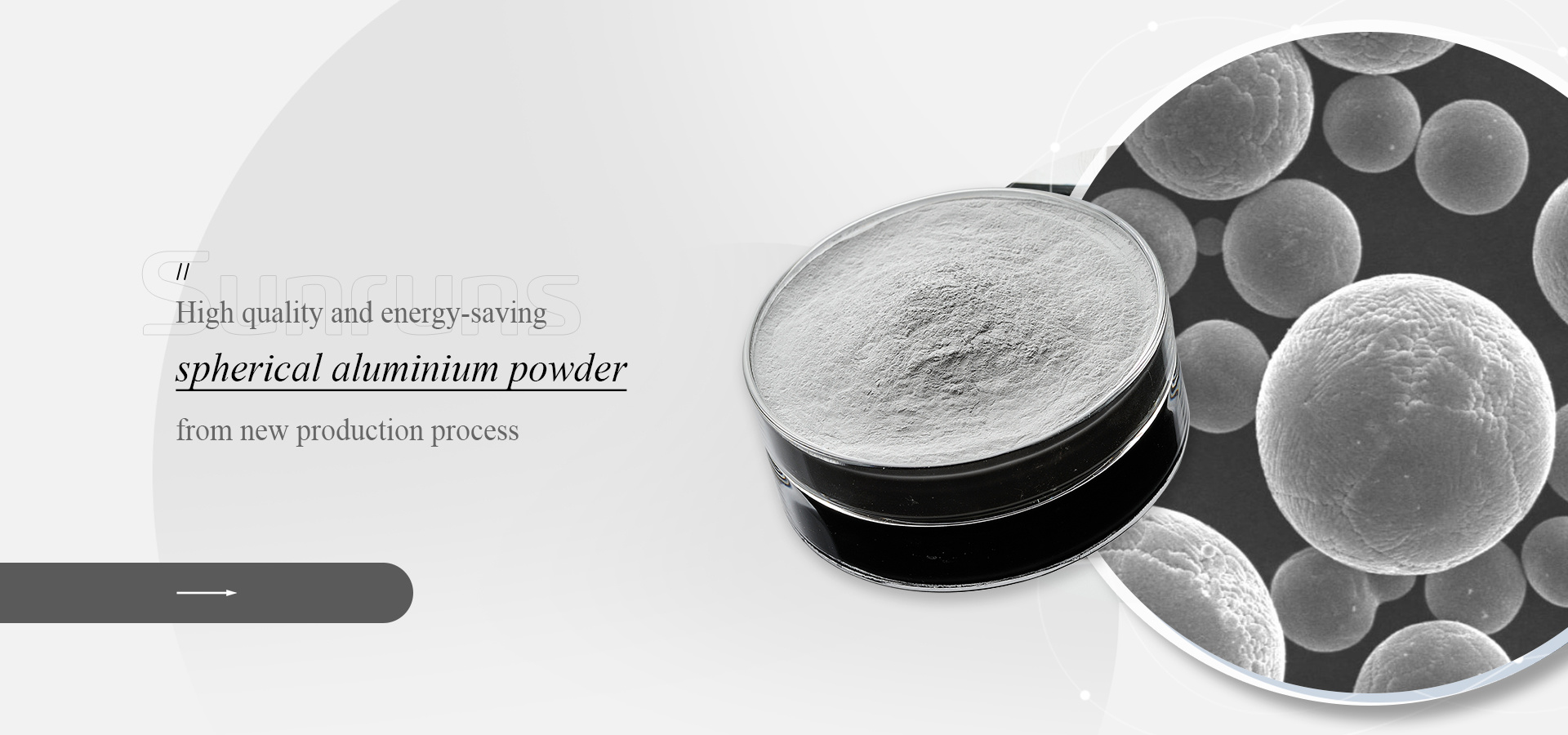 High quality and energy-saving spherical aluminium powder from new production process