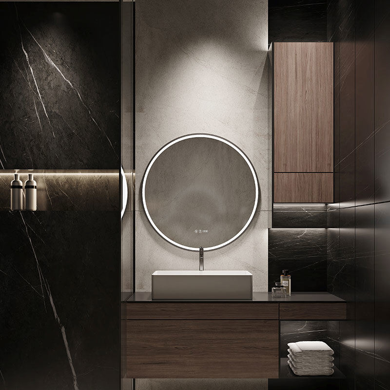 Round dressing mirror