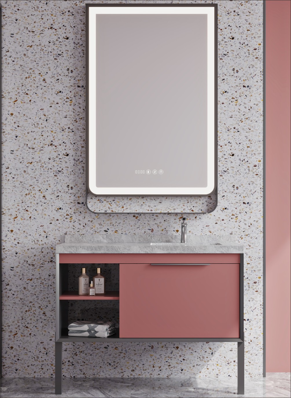Vertical square dressing mirror
