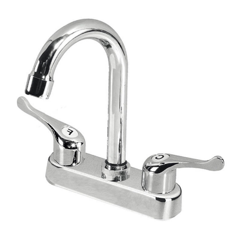 Mezclador de lavabo de latón de latón rápido de doble mango