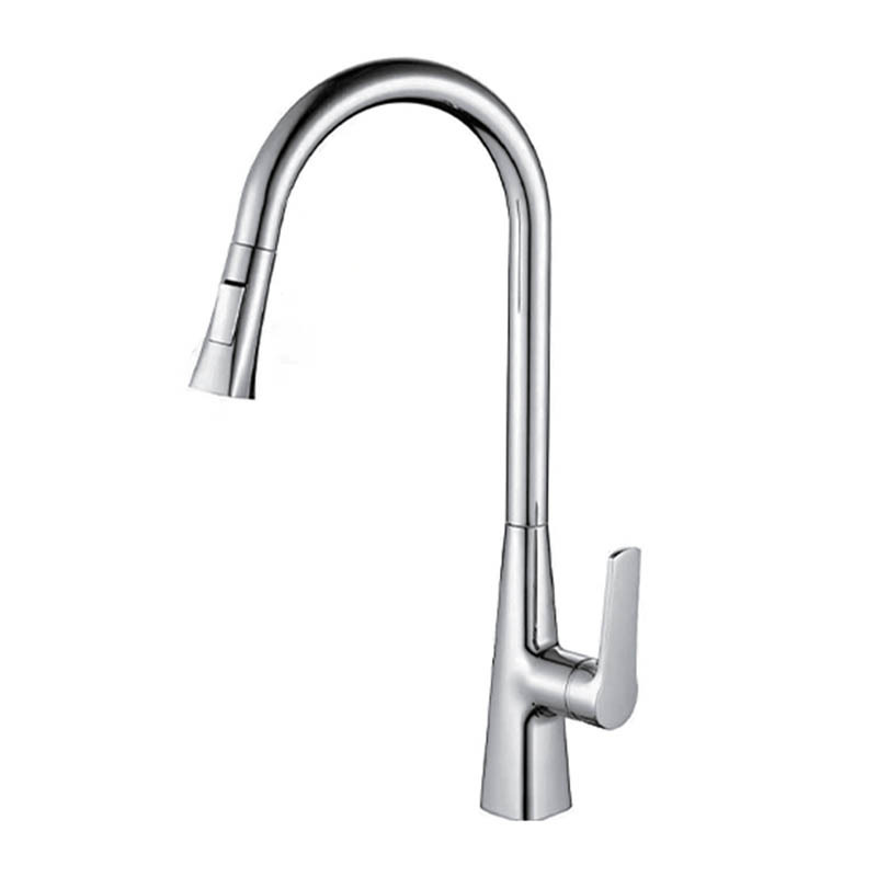 35mm single lever zinc pull out sink mixer,