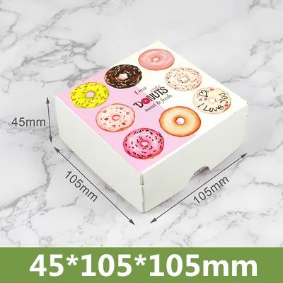 Custom Design Printed Folding Flat Mini Donut Packaging Box With Logo Food Packaging For Donuts