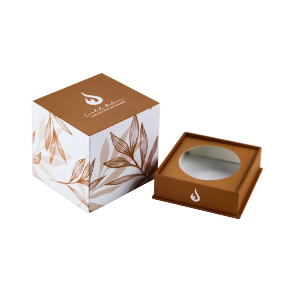 Custom Luxury Square Paper Packaging wax jars Boxes Birthday Party Gift Candle jar Box With Logo
