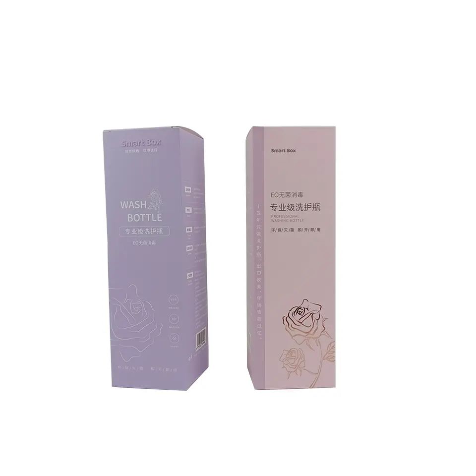 Customized New Hot Sale Luxury Pink Purple Matte Lamination Personal Care Gift Paper Packaging Box with Foil Stamping