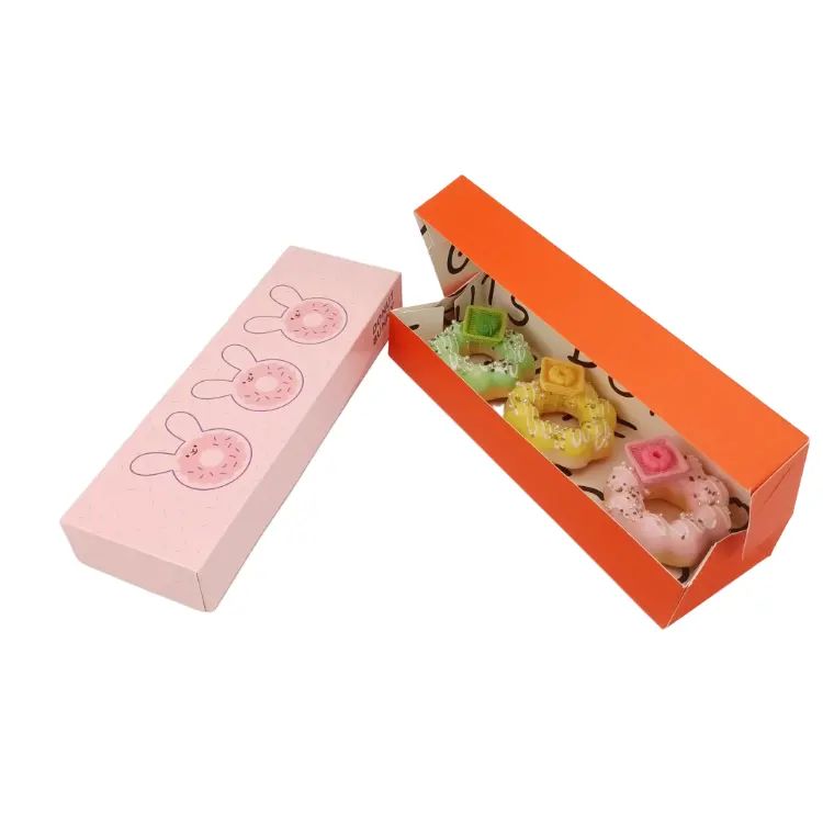 2022 Hot Sale Good Price White Folding Craft Donut Packaging Food Paper Box