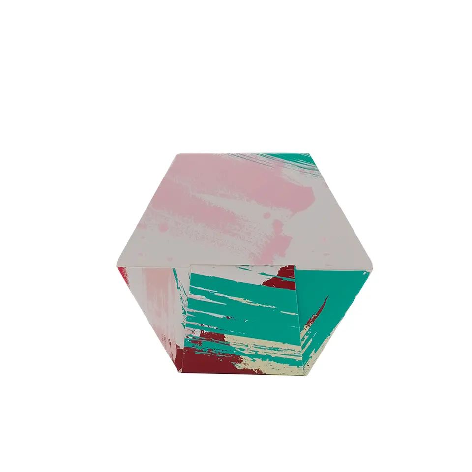 Custom logo Luxury Cardboard Paper Packaging Hexagon folding Box