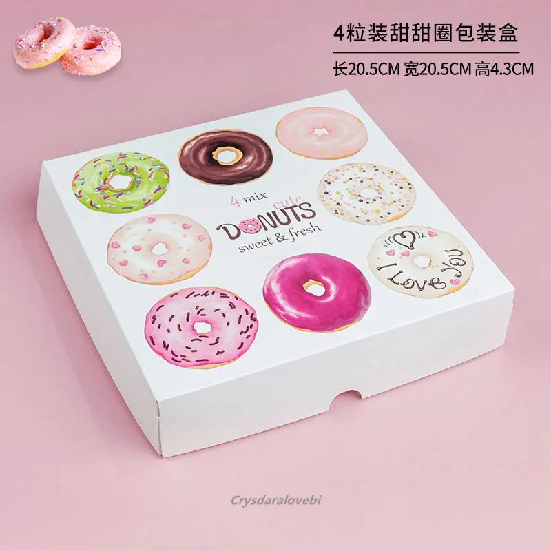 Wholesale eco friendly disposable food grade 3 6 12 Mochi Donuts Cookie Packaging box pastries donuts mochi donut box