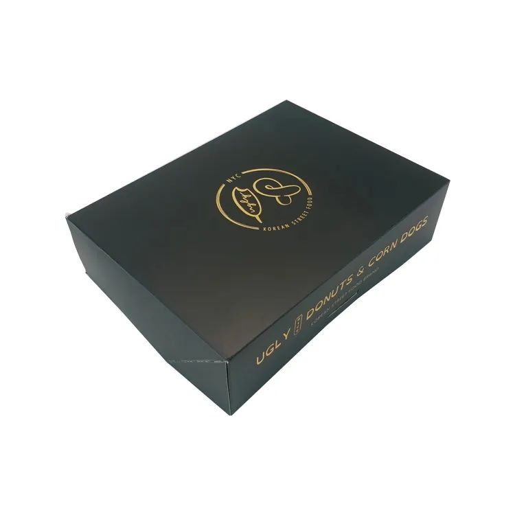Luxury Custom Logo Donuts Sushi Donut Paper Box With Handle