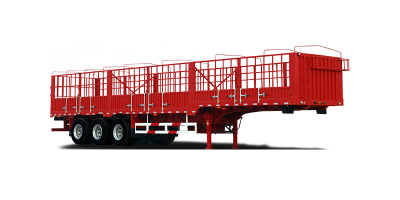 Stake semi-trailer with gooseneck