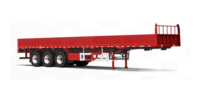 Side wall semi-trailer with wide base tire