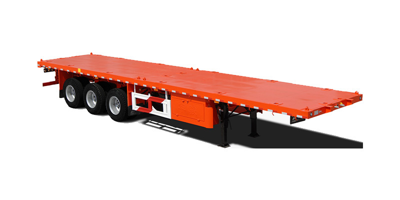 Flatbed container trailer