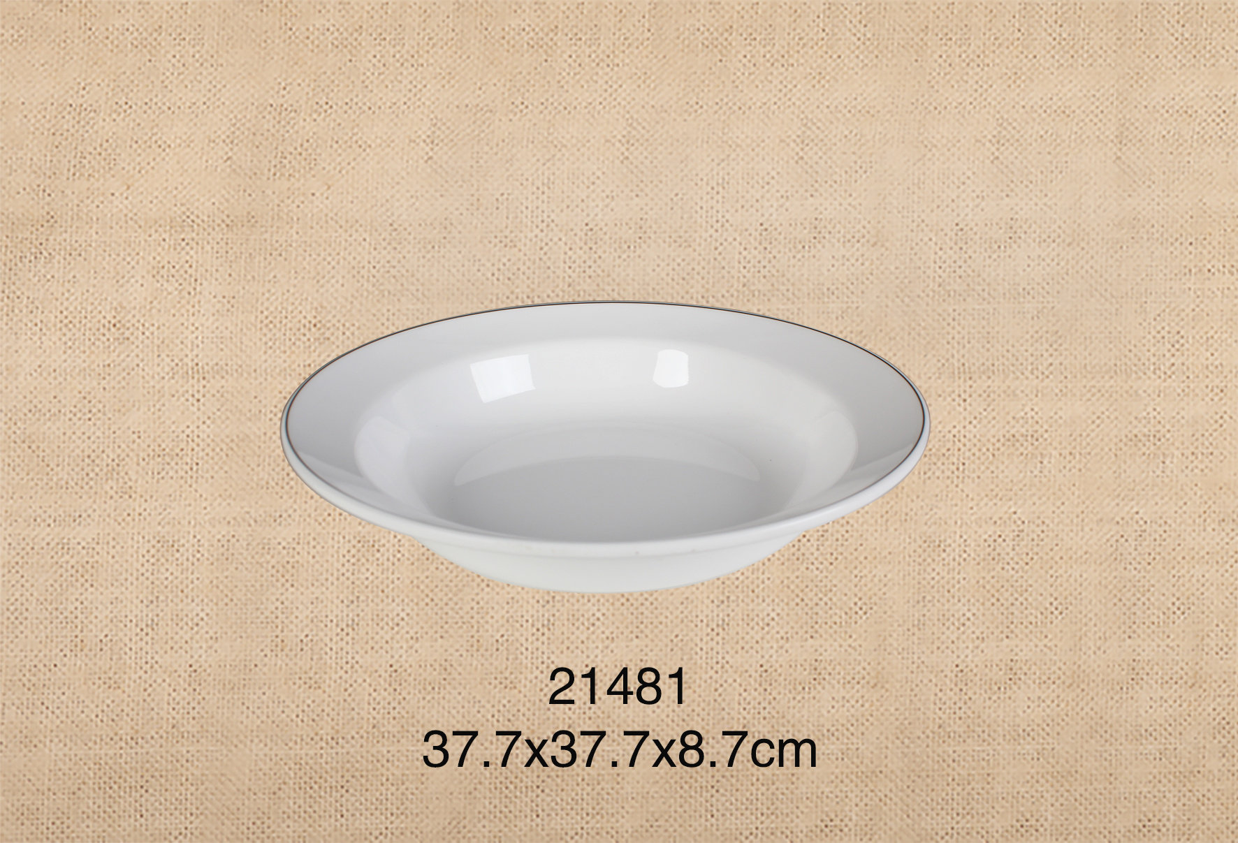 21481  14.8寸宽边圆碗