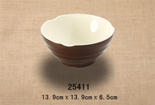 5.4寸异型面碗（双色咖啡和米黄）