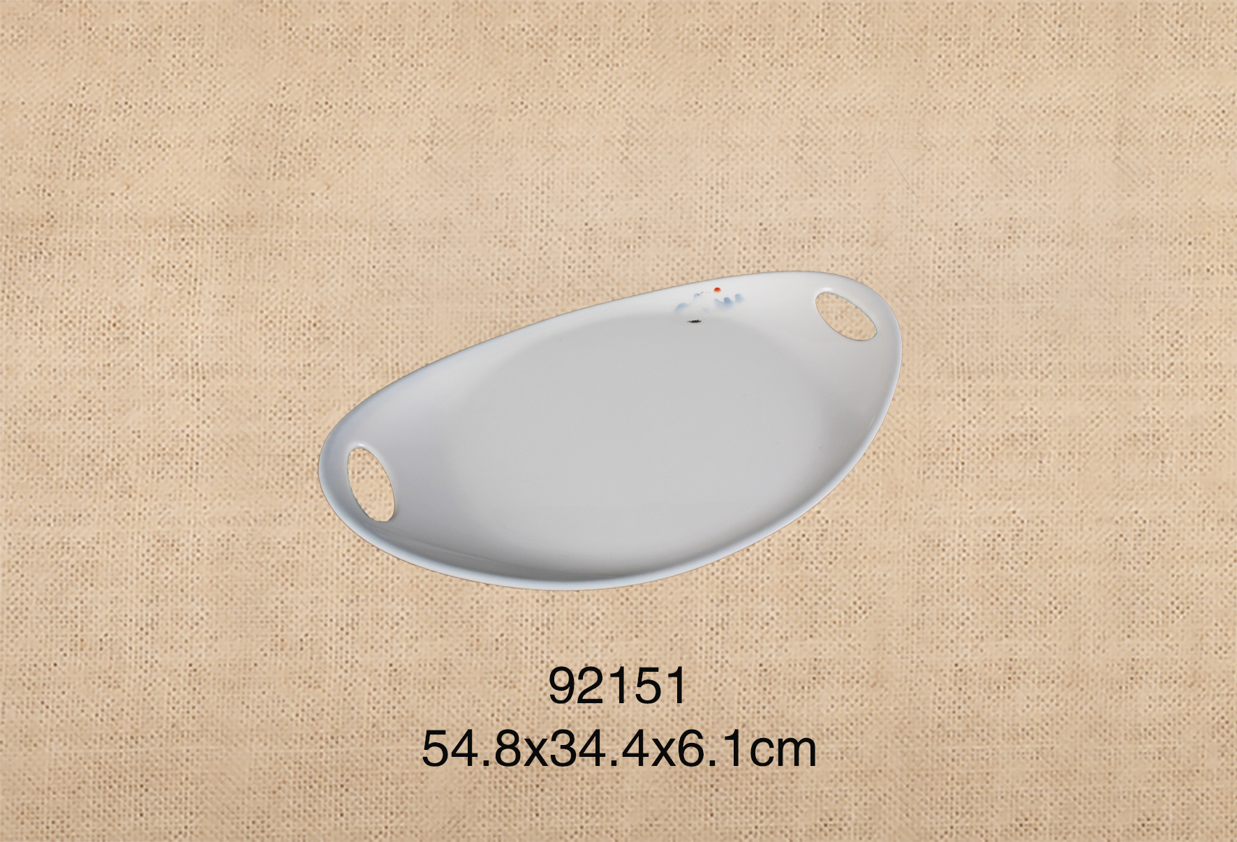92151    21.5寸异型带孔船形盘