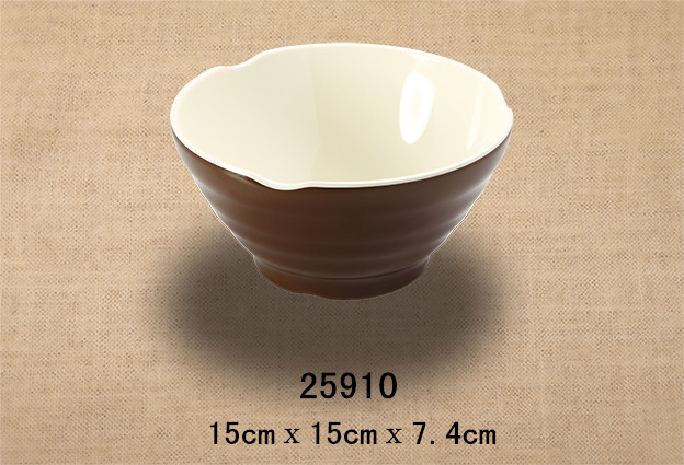 5.9寸异形面碗双色（双色咖啡和米黄）