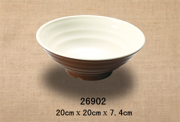 7.8寸内外螺纹碗（双色咖啡和米黄）